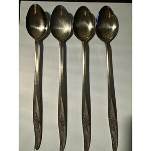 Nasco VASSAR Stainless Steel Flatware‎ Japan 4 Iced Teaspoons